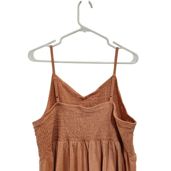 Torrid Smocked V-Neck Babydoll Cami Tank Top Chic Casual Summer Orange Size 3X - Picture 4 of 7
